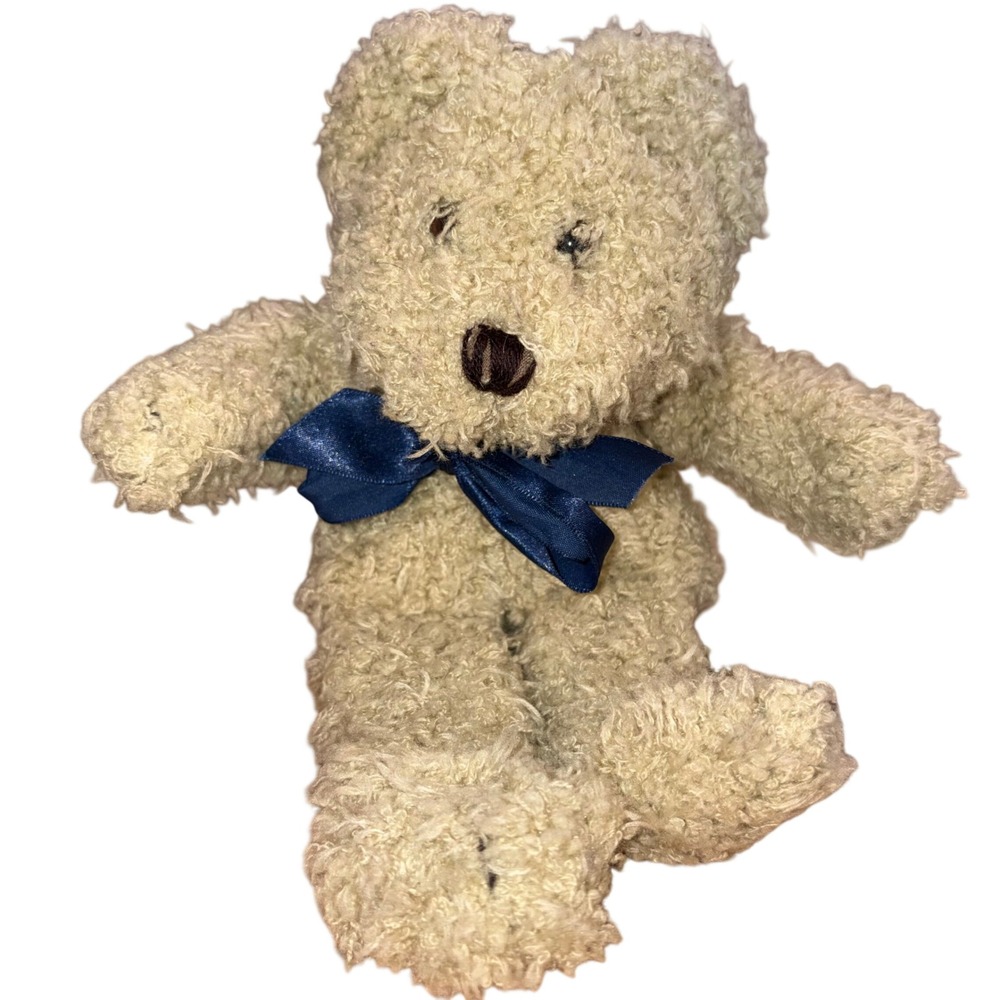 Curly‎ Tan Plush Bear Blue Bow Archive Series Small Tan The Boyds Collection Ltd